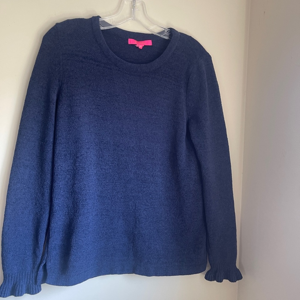 Lily Pulitzer navy blue cozy sweater size M like new